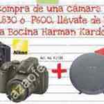 En Office Depot bocina Harman Kardon de regalo comprando una cámara Nikon