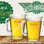 Promoción Wingstop día de la cerveza: Cupón de 2x1 en jarra de cerveza válido sólo hoy 5 de agosto