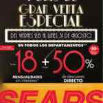 4 días de Gran Venta Especial en Sears: Hasta 18 meses sin intereses y hasta 50% de descuento directo