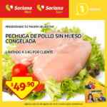 Oferta del día domingo 30 de agosto Soriana, pechuga de pollo congelada a $49.90