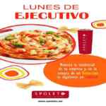 Los Lunes en Spoleto refresco gratis mostrando la credencial de tu empresa en la compra de una pasta