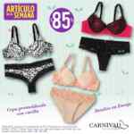 Artículo de la semana Suburbia del 31 de agosto al 6 de septiembre: Ropa interior cordinado Carnival a $85