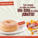 Dona de azucar GRATIS en VIPS con tu ticket de compra para tu próxima visita