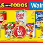 Promoción Walmart, variedad de cereales a 2 X $60