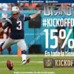 15% de descuento en tiendas 1st & 10 solo hoy por Kickoff de la NFL