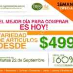 Muebles con 60% de descuento y desde $499 solo hoy 22 de septiembre en Ingenia muebles