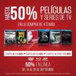 Hasta 50% de descuento en películas y series de TV en la compra de 4 o más en Blockbuster