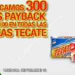 300 puntos payback por cada $100 de compra en cervezas Tecate en La Comer válido sólo hoy 15 de septiembre