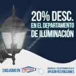 Promoción Famsa.com: 20% de descuento en el departamento de iluminación (Hoy último día)