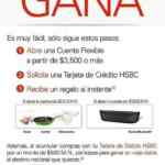 En HSBC de regalo vasos, sartén, refractarios o bocina bluetooth abriendo una cuenta y contratando una tarjeta de crédito