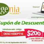 Promoción Fiestas Patrias Ingenia Muebles: cupón de descuento de $200