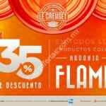 35% de descuento en todos los productos color naranja flame en Le Creuset