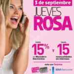 En Liverpool Jueves Rosa 3 de septiembre: 15% en monedero y 15 meses sin intereses