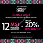 20% de descuento o 12 meses sin intereses en Luxury Avenue Concept Store