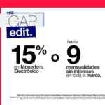 15% en monedero electrónico en tiendas GAP ó hasta 9 meses sin intereses