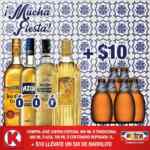 En tiendas Extra y K compra un tequila participante + $10 pesos y llévate un six pack de cerveza Barrilito