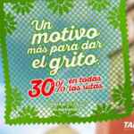 30% de descuento en todas las rutas de Aerolíneas TAR el 15, 16 y 17 de septiembre