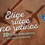 20% de descuento en viajes redondos en aerolíneas TAR con el código SEPRT20 (válido esta semana)