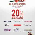 En Sanborns 20% de descuento en Asepxia, Cicatricure, Silka Medic, etc.