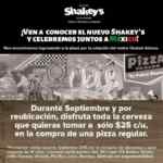 Cerveza a $25 en la compra de una pizza regular en Shakeys Aragón