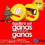 Promoción Aguila o sol Ganas porque Ganas de Steren: 10% de descuento o productos GRATIS en compras mayores a $1,000
