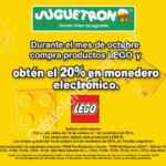 20% en monedero electrónico en productos LEGO en Jugueton