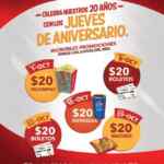 Promociones Jueves Cinemex en Octubre: boletos, palomitas y nachos a $20 pesos