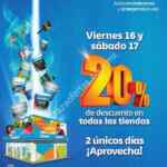En Comex 20% de descuento en toda la tienda 16 y 17 de octubre