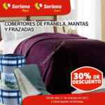 En Soriana sólo hoy 30% de descuento en cobertores de franela, mantas y frazadas