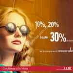 Hasta 30% de descuento en armazón solar y nueva tienda en línea en ópticas Lux