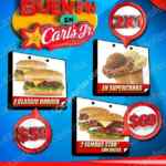 Ofertas Carls Jr El Buen Fin 2015: 2 Classic Burger $59, 2 Famous Star $69 y 2x1 en superconos