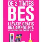 Ampolleta reforzadora para cabello gratis en la compra de 2 tintes BES en Sally