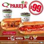 Promoción Q'Pareja Quiznos: 2 subs con refresco por $99