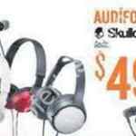 En Radioshack audífonos Skullcandy a $49