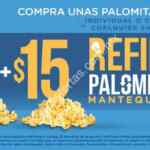 Refill de palomitas grandes a $15 pesos en Cinépolis