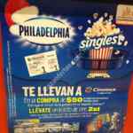 2x1 en Cinemex de lunes a domingo al comprar productos Philadelphia en Chedraui