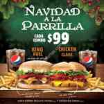 En Burger King nuevos combos de Navidad King Noel y Chicken Claus a $99 c/u