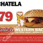 En Carl's Jr combo hamburguesa Western Bacon a $79 con cupón de Urbancheck