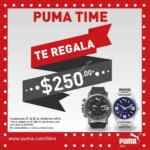 Cupón de $250 de descuento en la compra de $1500 en Puma Time