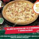 Promoción Papa Johns El Buen Fin 2015: 2x1 en pizzas grandes y medianas