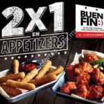 Promoción Aplebees El Buen Fin 2015: 2x1 en Appetizers