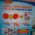 Promoción leche Lala tapas naranja: canjea 2 tapas por una crema GRATIS