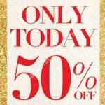 Todo a mitad de precio en BCBGMAXAZRIA hasta el 31 de diciembre