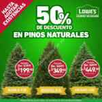 50% de descuento en pinos naturales en Lowes sólo hoy