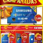 Folleto de ofertas Campanadas Walmart diciembre 2015: pantallas, celulares, computadoras y línea blanca en descuento