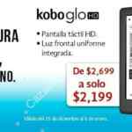 Kobo Glo HD (competencia Kindle) de $2,699 a $2,199 en Gandhi