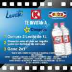 2x1 en Cinépolis y otros cines si compras 2 aguas Levité en tiendas K y Extra