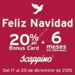 Promoción de Navidad en Scappino: 20% en monedero + 6 meses sin intereses este fin de semana