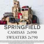 Promoción Springfield: 2 camisas por $990 y 2 sweaters por $790