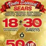 Sears Venta Especial: hasta 50% de descuento directo en todos los departamentos (sucursales participantes)